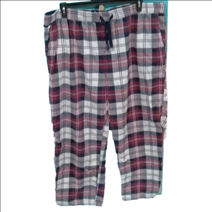 ( 162)   GOODFELLOW & Co, RED/GREY PLAID FLANNEL PAJAMAS PANT SIZE MENS XXL